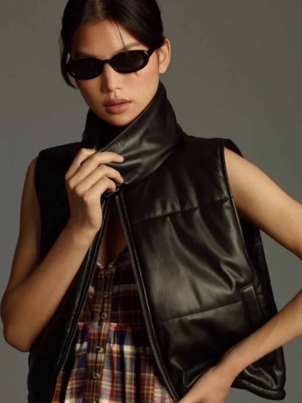Anthropology Black Sleeveless Puffer Vest - Women’s Size M
